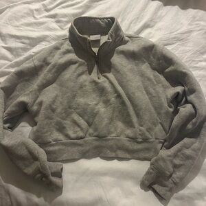 TNA Cozy Gray Fleece Sweatshirt